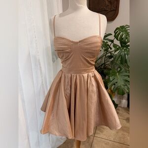 Windsor Satin Lace Up Open Back Dress L NWT